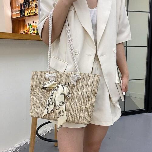 Women bag 2021 popular fashion simple large-capacity woven shoulder bag fashionable purses tote bag for women 2021