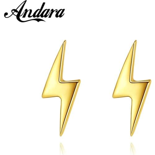 High Jewelry S925 Sterling Silver Stud Earrings Lightning 18k Gold Stud Earrings For Girls Wedding Gifts