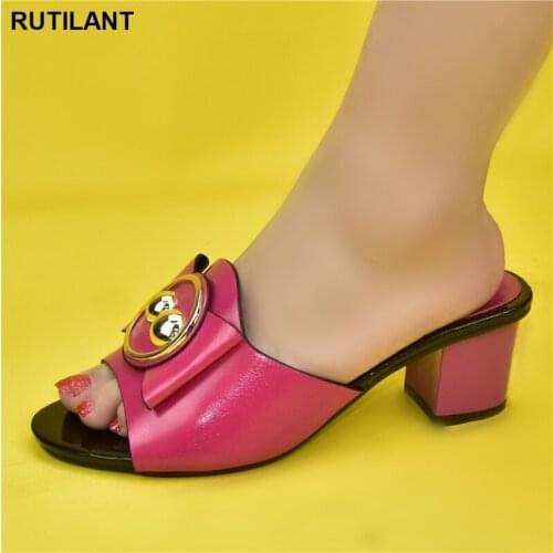 New Italian Low Heels Women Slipper for Wedding 2021 Sexy Platform Pumps Italian In Women High Quality African Wedding Shoes