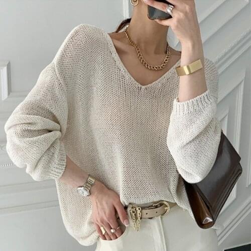 New Female Sweater Women Winter Pullover Knitting Overszie Long Sleeve Girls Tops Loose Sweaters Knitted Outerwear Thin Sexy