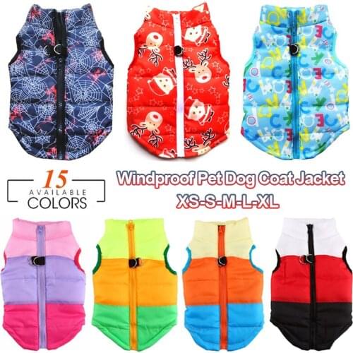 Winter Warm Pet Clothes For Small Dogs Windproof Pet Dog Coat Jacket Padded Clothing for Yorkie Chihuahua Puppy Cat Outfit Vest