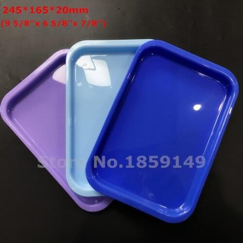 1 / 3pcs/set Dental Instrument autoclavable plastic trays Mini falt 245mmx165mm