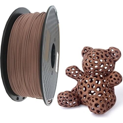 1kg 1.75mm Wood PLA 3D Printer Filament Wood-like Plastic Printing Materials Wooden Dark Red Wood 1000g Sublimation Products