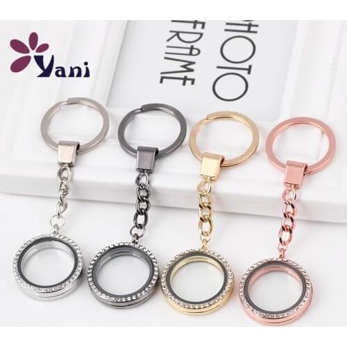 10pcs/lot New Items 4 Color Floating Key Chain Locket Be An Gift DIY Key Chain Locket Pendants Wholesale KC115