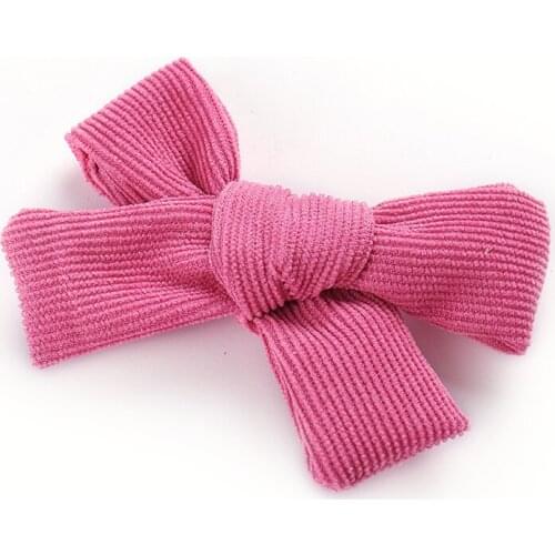 1pc Corduroy Bow Hair Clips For Girls Sweet Bowknot Hair Accessories Newborn Baby Girls Knotbow Hairpins Head Wear Girls Wear