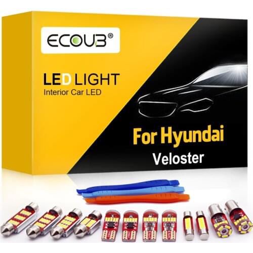 11Pcs Interior LED Light Bulbs for Hyundai Veloster 2012-2017 Map Dome Indoor Vanity Mirror Trunk Light Car LED Kit Upgrade