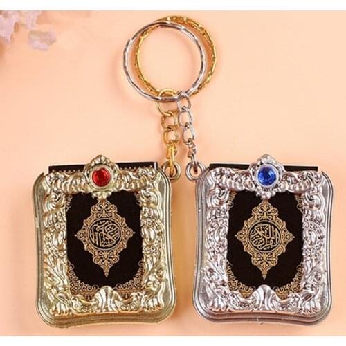 2019 Fashion Jewelry Mini Arabic Quran Quran Islamic Islamic Allah Real Paper Can Read Pendant Keyring Fashion Religious Jewelry