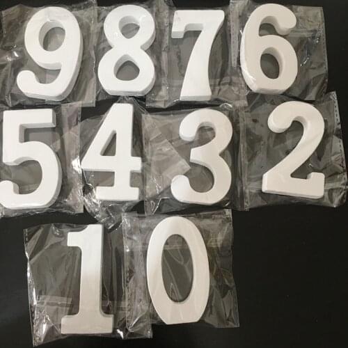 3.14" Wood Craft Plywood Wooden Number, Number 0 To 9 for Wedding Nursery Home Decoration