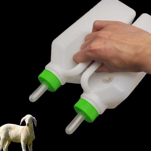 4PCS Small Pet Dog Piglet Puppy Goat Lamb Alpaca Silicone Nipple Drinker Plastic 850ml Milking Bottle Milk Veterinary Supplies