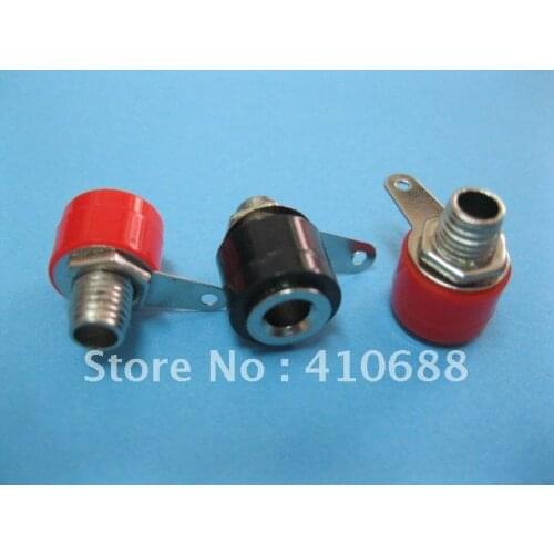 600 Pcs Per Lot Red and Black 2 colors Banana Jack For 4mm Banana Plug Hot Sale High Quality