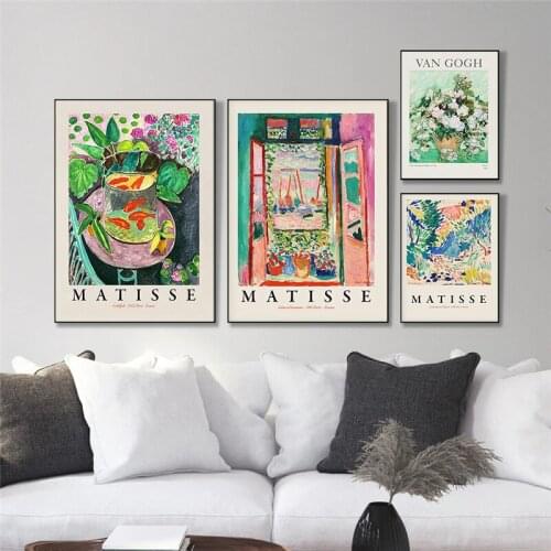 Abstract Retro Canvas Paintings Henri Matisse Landscape Posters and Prints Wall Art Pictures for Living Room Home Decoration
