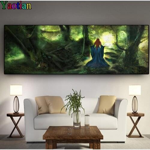 Large Size Diamond Painting Fantasy Forest Fairy 5d Diy Diamond Embroidery Full Square/Round Drill Mosaic Girl Handicraft Decor