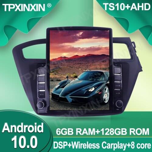 For Hyundai I20 2013-2017 RHD Tesla Screen 128G Android 10 Car Multimedia Player Headunit Audio Radio Navigtion Wireless Carplay