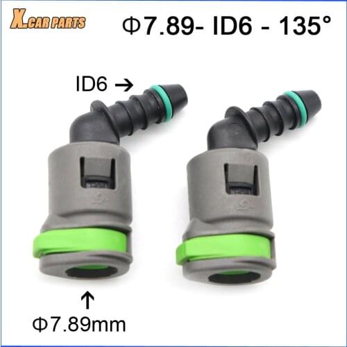 7.89mm 7.89 ID6 8x6 135 degree Car Fuel Line Hose Pipe Quick Release Female Connector High Qulaity Auto Urea Connector