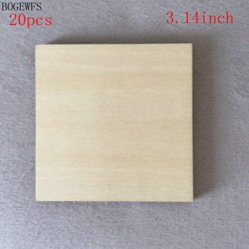 Free shipping 20 pcs wood square blank pcs simple wood shapes geometric wood shapes