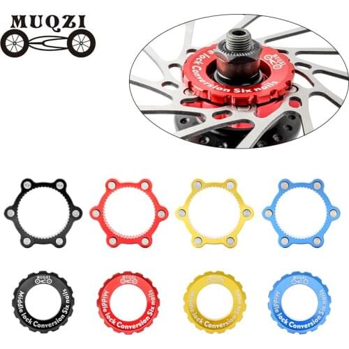 MUQZI Centerlock To 6-Hole Adapter Bicycle Disc Brake Center Lock Conversion 6 Bolt Rotors Bike Hub Adapter