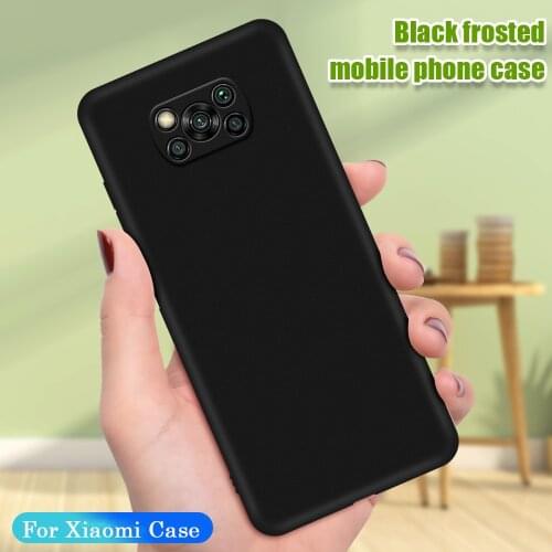 Black Matte Phone Case For Xiaomi Poco X3 Pro NFC F3 Silicone Thin Soft Cover Funda For Xiaomi Poco X3Pro X3NFC Shockproof Case