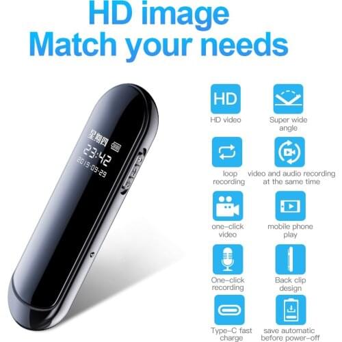 V8 Digital Voice Recorder Audio Pen Recorder 8-32GB Voice Activated Recording Conference Compact and Smallest Mini Clip