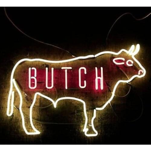 Decorative Light Butch COW OX Neon Bulb Light Restaurant room Beer Hotel Lamp Enseigne Lumineuse Decorate Handmade glass Tube