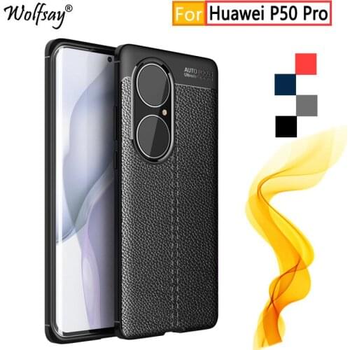 For Huawei P50 Pro Case For Huawei P50 P 50 Pro Bumper Anti-knock Rubber Housings Bumper Silicone Case For Huawei P50 Pro Cover