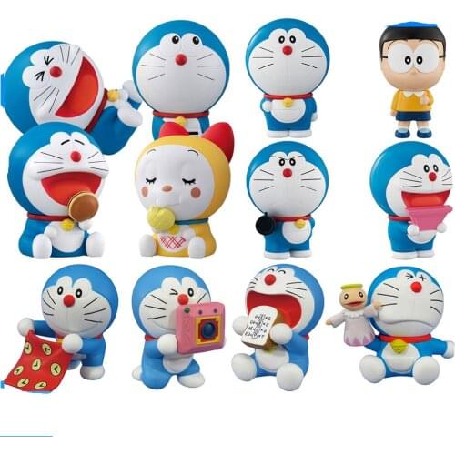 Bandai Genuine Gacha Doraemon Nobita Nobi Dorami Action Figure Toys