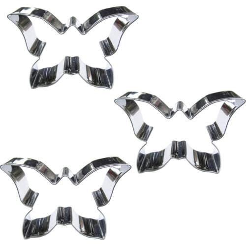 Butterfly shape 3 piece biscuit cutting molds, baking tools, cake decorating soft candy tools