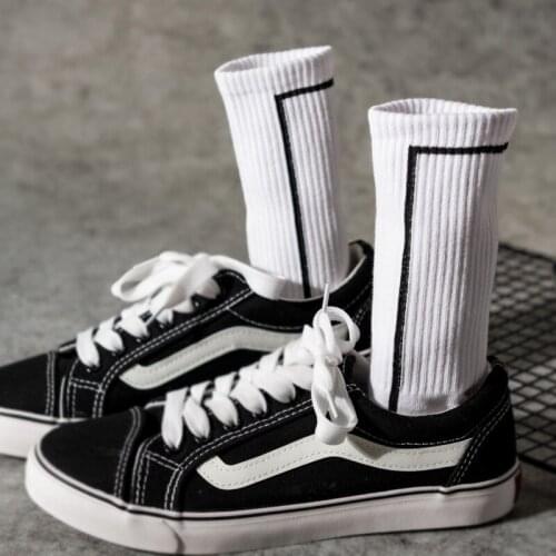 IMINCN 2Pair Original Design Young People Hiphop rainbow gay lgbt Cotton Dance Street High Fashion man boy Black White Sock