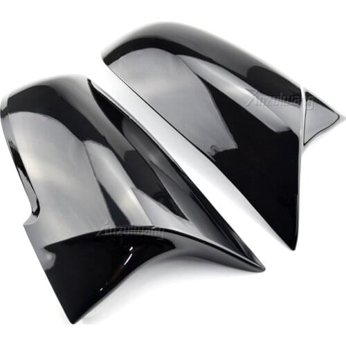 Rearview Mirror Covers Caps For Bmw 1 2 3 4 Series F20 F21 F87 M2 F23 F30 F36 X1 E84 Rear-View Carbon Fiber Gloss Black