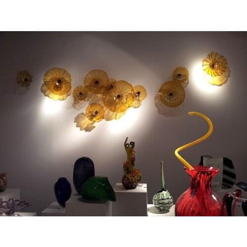 Beautiful Decoration Hand Blown Glass Lamps Hand Blown Glass Wall Art Sculpture
