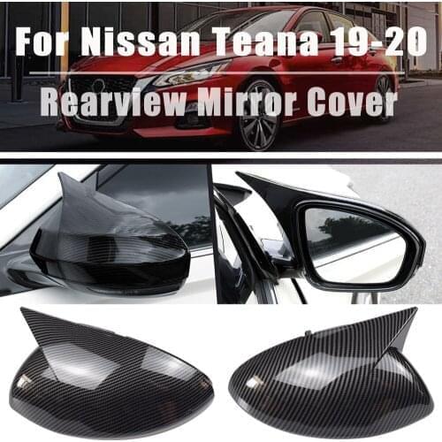 Rear Mirror Cover Shell For Nissan Teana 2019-2020 High quality Carbon Fiber/ABS Car Rearview Mirror Cap Cover Direct Replace