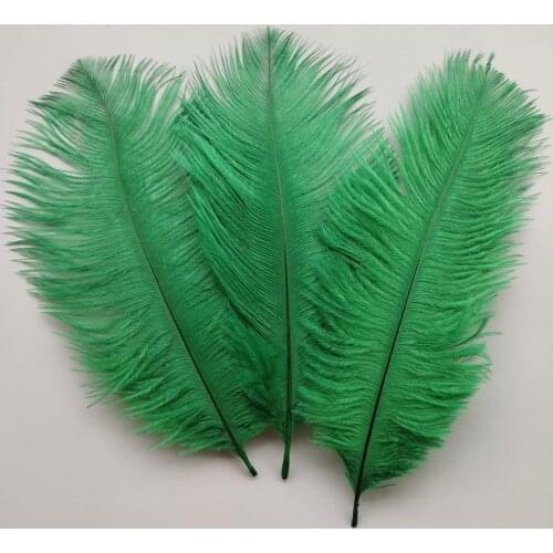 Hot 10pcs High Quality Grass Green ostrich feathers 6-8 inches/15-20 cm for Wedding Party Decor Accessories Wedding Decoration