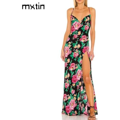 Летние платья с разрезом Mxtin China At AliExpress