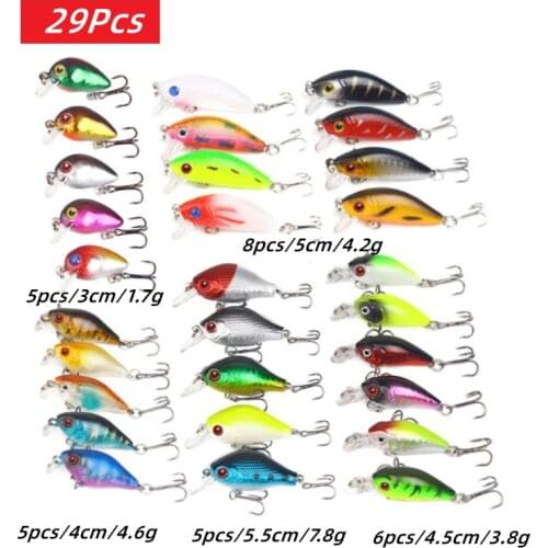 Mixed Fishing Lure Set Fishing Hard Bait Minnow Floating Sink Swing Crankbait Crazy Wobblers Artificial Crank Lures