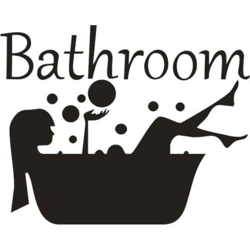 Woman Shower Bathtub Wall Stickers Bathroom Toilet Art Mural Home Decor Window Glass Door Waterproof Wallpaper Vinyl Wall Decals