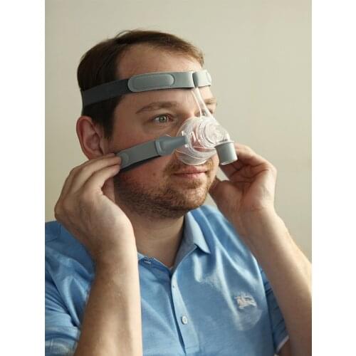 CPAP Nasal Mask W/ Adjustable Headgear and Buckle For CPAP Auto CPAP BPAP Machine Anti Snoring Sleep Therapy CPAP Nasal Mask