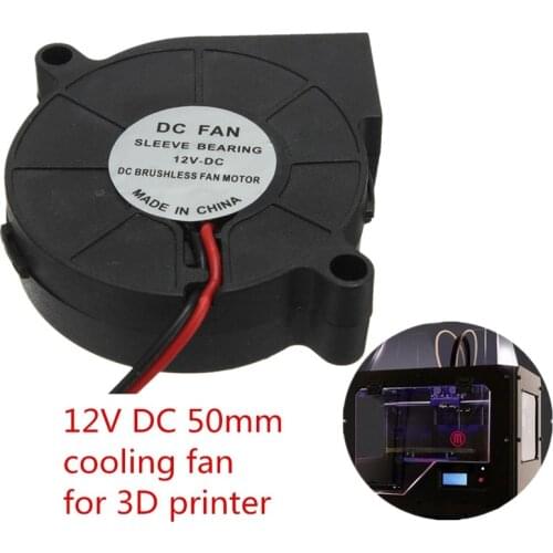NEW Arrival 1PCS 12V DC 50mm Blow Radial Cooling Fan Hotend Extruder For 3D Printer Drop shipping