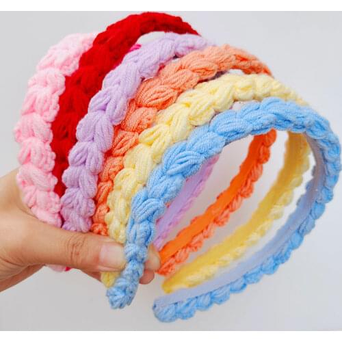 New arrival Pure hand woven wool headband Girl Autumn and winter hair hoop Baby hair accessories
