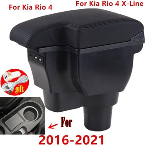 For Kia Rio 4 Armrest box For Kia Rio 4 X-Line car armrest Russi 2016 2017 2018 2019 2020 car accessories interior Easy install