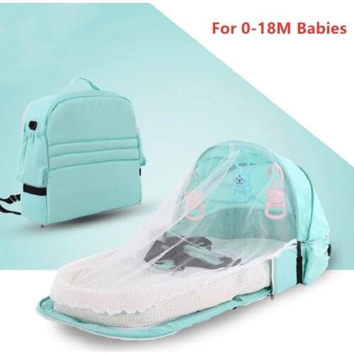 Portable Baby Bed Newborn Baby Crib Folding Travel Bed Travel Sun Protection Mosquito Net For Baby Sleeping Breathable Soft Crib