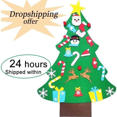 Dropshipping christmas door Wall Hanging felt christmas tree christmas gift christmas decor party new year home decor for kids