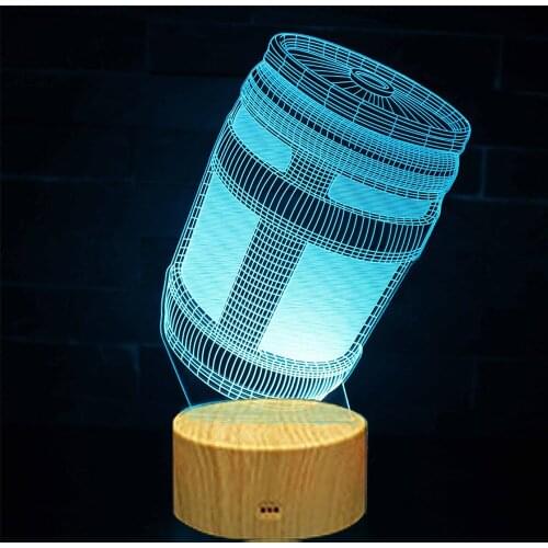 Remote Control Light Kids Sleeping Lampen Best Toys For Christmas Holida Wood Grain Base 3D Night Light 7-Color Timing 16 Colo