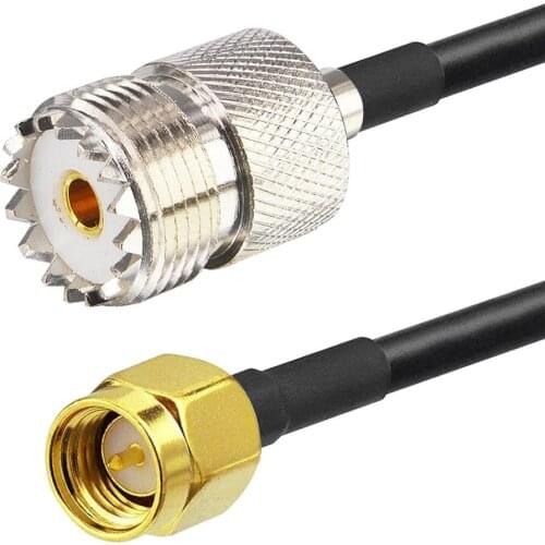 RF Coax SMA Male to UHF SO239 Female Connector Coax Adapter Extension Cable 50cm