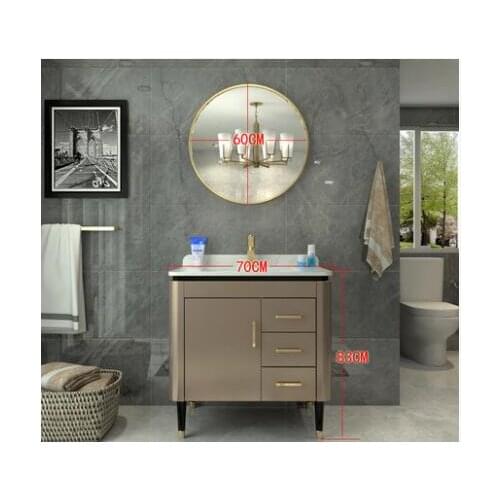 American Nordic luxury bathroom cabinet combination Modern minimalist solid wood floor washbasin sink cabinet bathroom cabinet