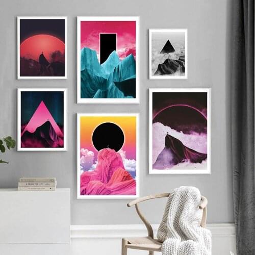 Nordic Natural Scenery Poster Prints Adam Moutain Halo Canvas Painting Archangel Wall Art Pictures For Living Room Home Decor