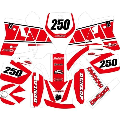 Free Custom Numbers Names Motorcycle full set of 3M graphics stickers decals kits For Yamaha YZ250 YZ125 1991 1992 125YZ 250 YZ