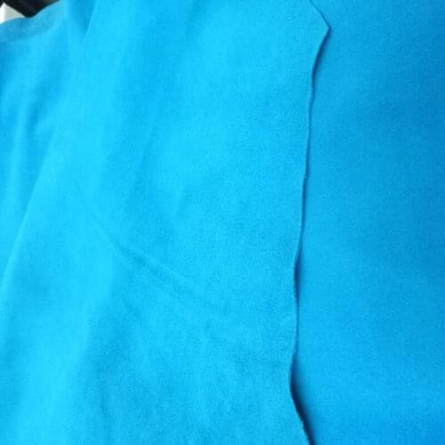 Sheepskin Genuine Leather Fabric Blue Soft Suede Leather Finished Goat Skin Material for Furniture Boots Free Shipping