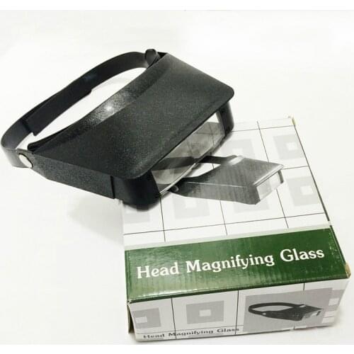 Head-Mounted Magnifying Glass, Reading and Repairing Embroidery Tool with Lamp for The Elderly Magnifier