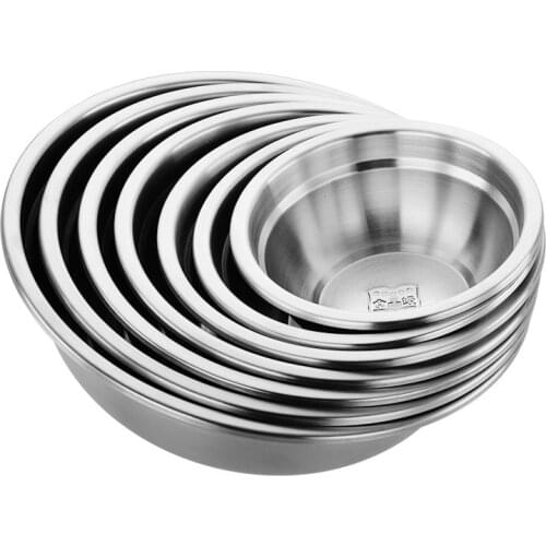 Premium 304 Stainless Steel Mixing Bowls Nesting Salad Bowls for Cooking, Baking, Prepping Food Storage Container Dinnerware