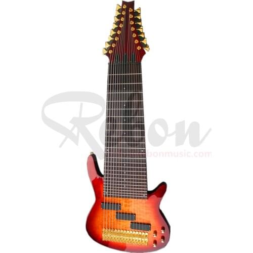 Weifang Rebon 15 String Neck through body electric Bass Guitar with quilt Maple