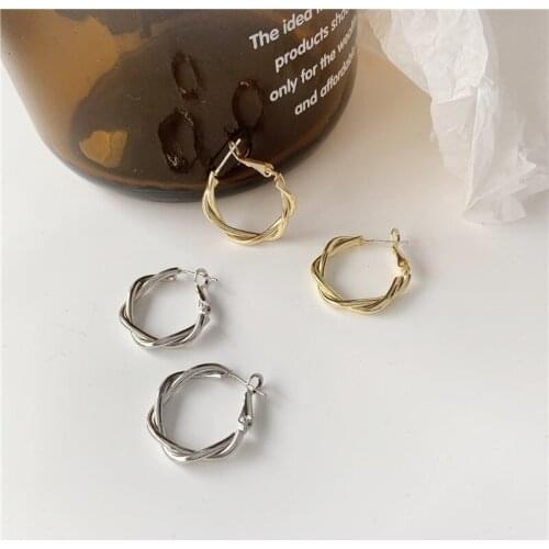South Korea advanced feeling restoring ancient ways twist ear ring earrings 2020 new niche ins stud earrings